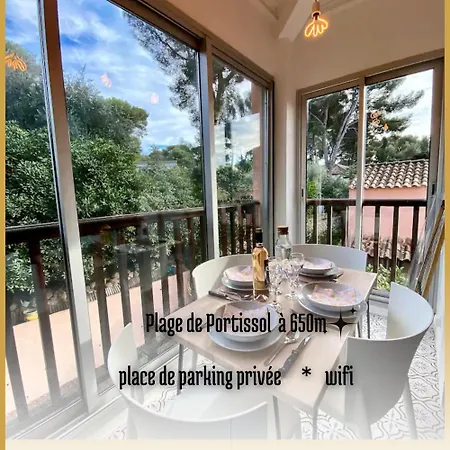 L'echappee De Portissol - Plage, Parking Prive, Wi-fi Apartament *